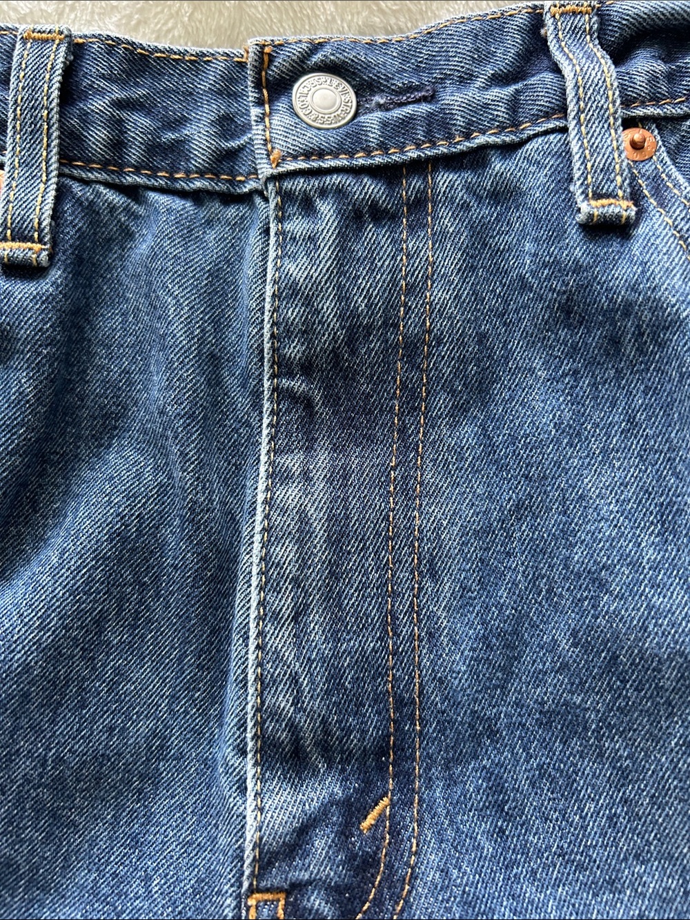 Levi's Men's 550 Relaxed Fit Jeans - Blue with Tan Patch Red Tab Size W36 L32 - Picture 10 of 12